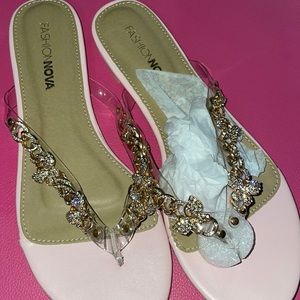 Pink Butterfly sandals from fashion nova